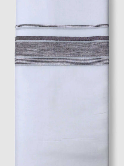 Pure White Cotton Men's Double Dhoti