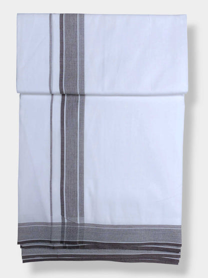 Pure White Cotton Men's Double Dhoti