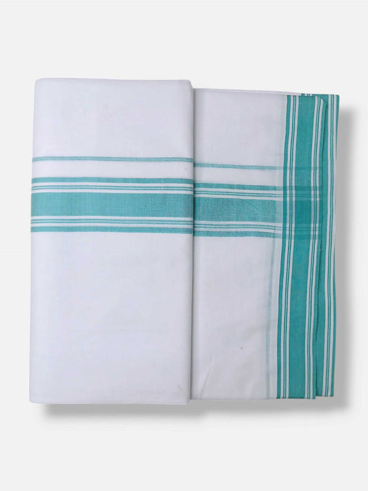 Pure White Cotton Men's Double Dhoti