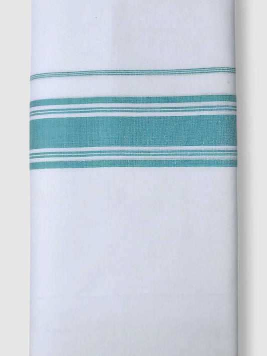 Pure White Cotton Men's Double Dhoti