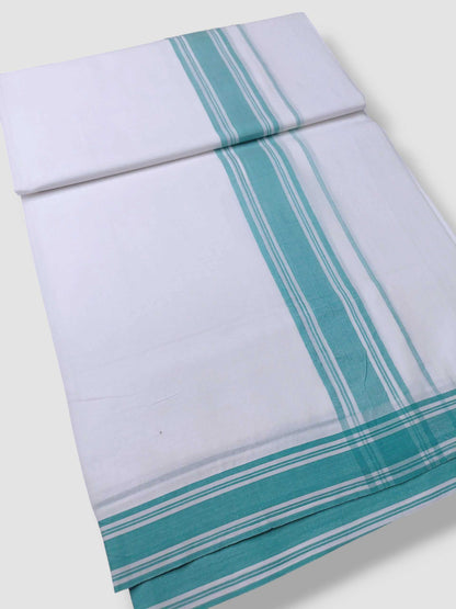 Pure White Cotton Men's Double Dhoti