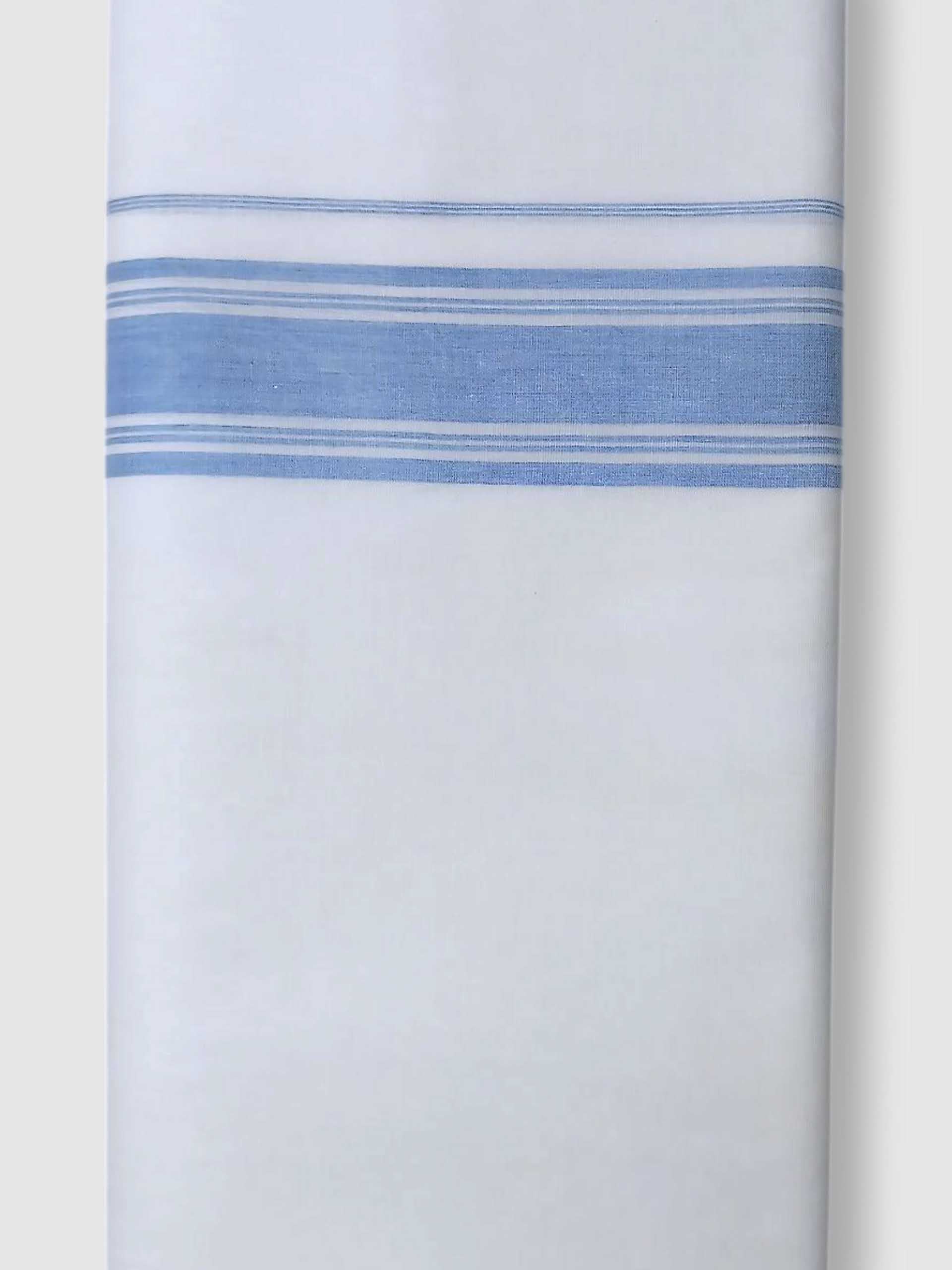 Pure White Cotton Men's Double Dhoti