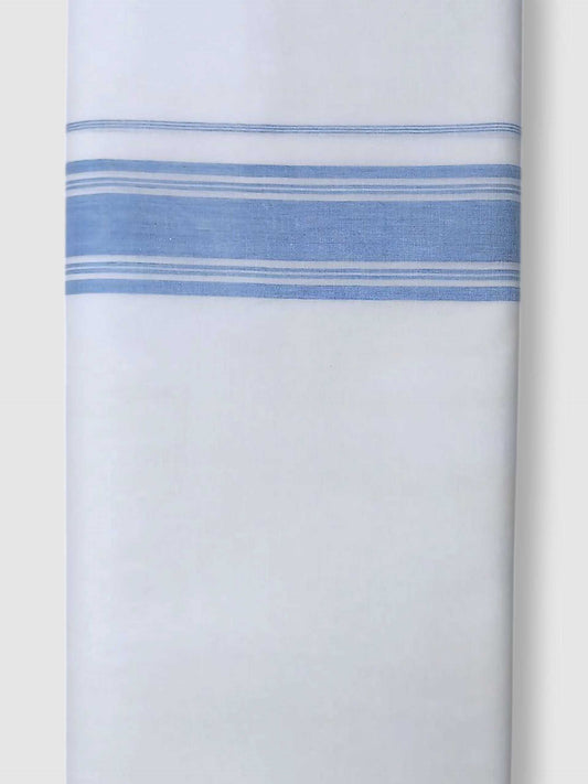 Pure White Cotton Men's Double Dhoti