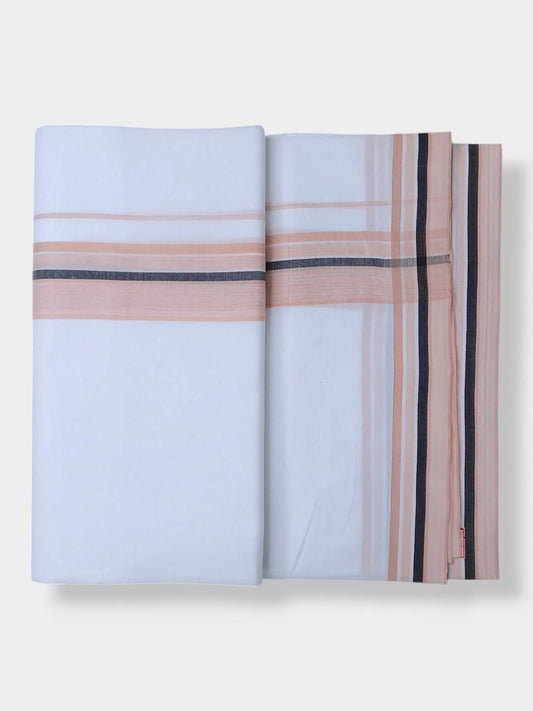 Pure White Cotton Men's Double Dhoti