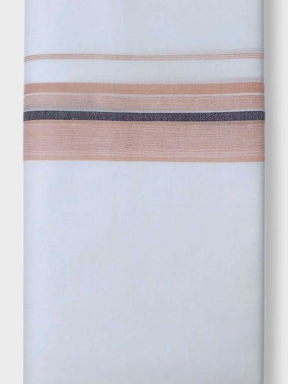 Pure White Cotton Men's Double Dhoti