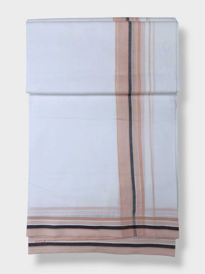 Pure White Cotton Men's Double Dhoti