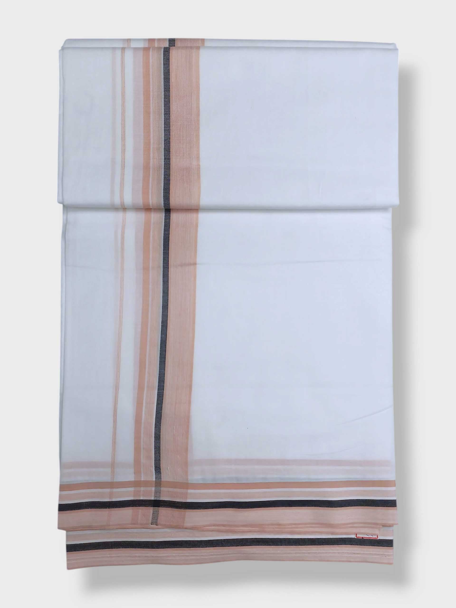 Pure White Cotton Men's Double Dhoti
