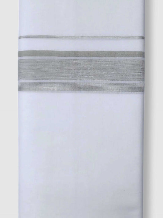 Pure White Cotton Men's Double Dhoti