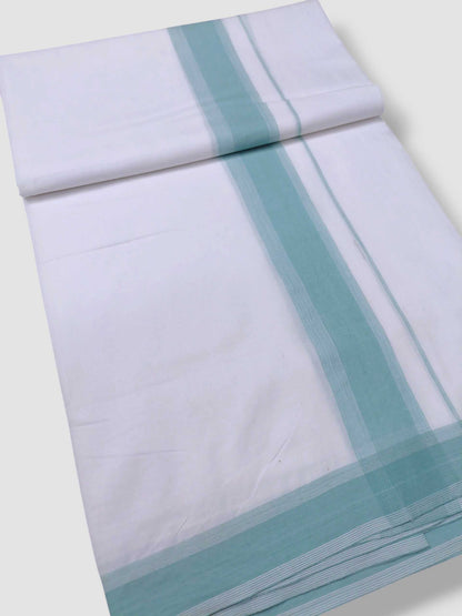 Pure White Cotton Men's Double Dhoti