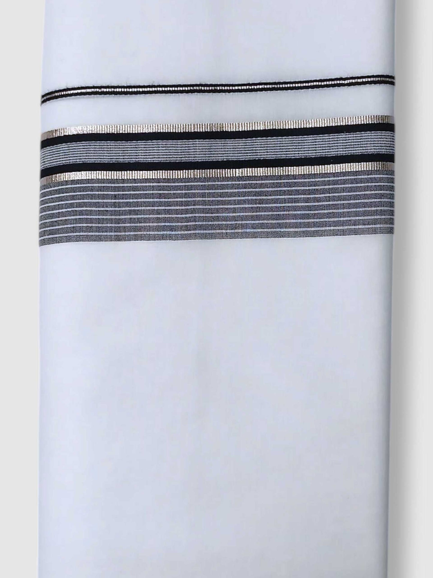 Pure White Cotton Men's Double Dhoti
