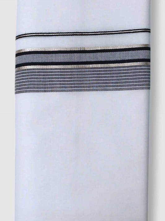 Pure White Cotton Men's Double Dhoti