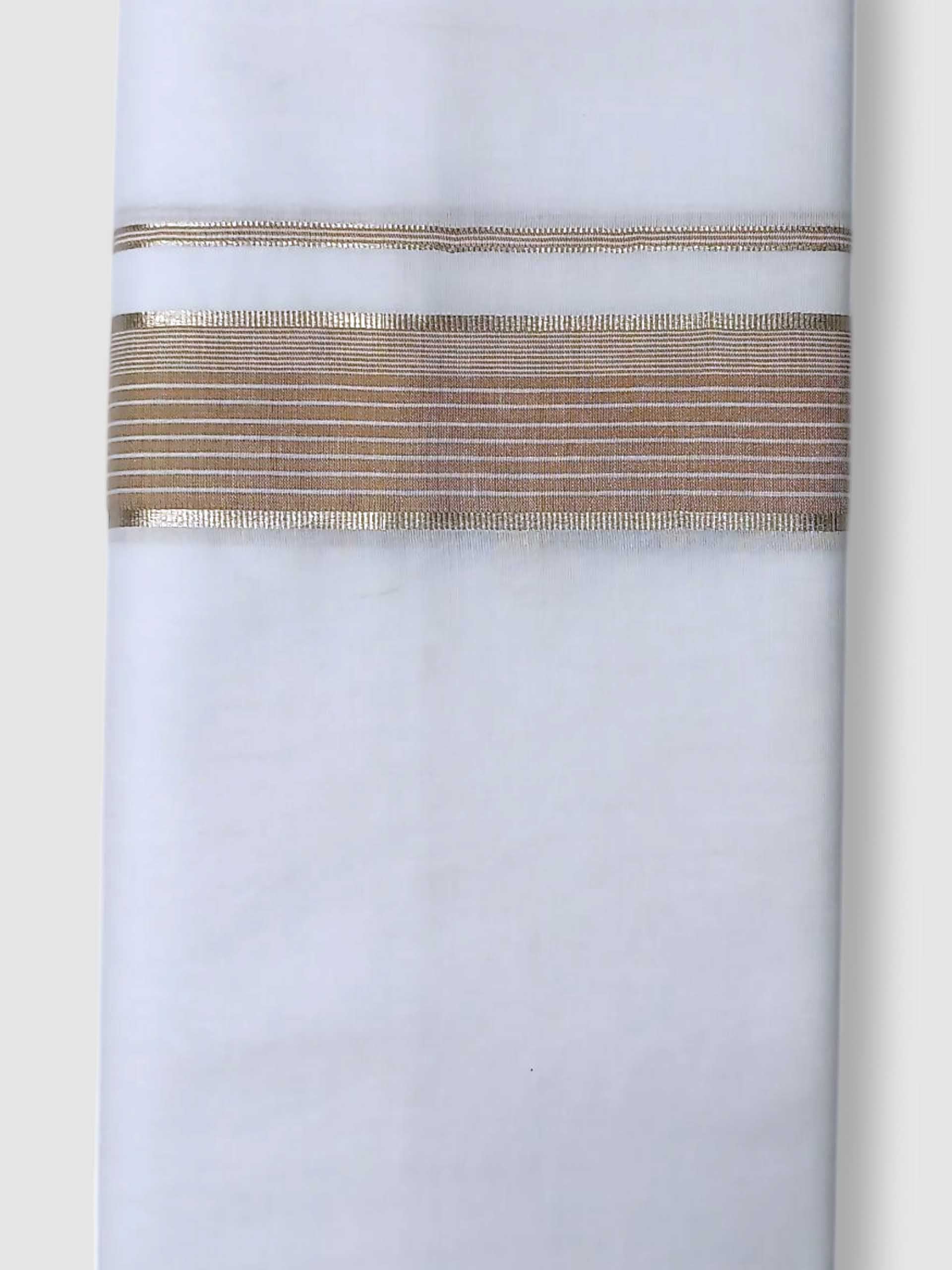 Pure White Cotton Men's Double Dhoti
