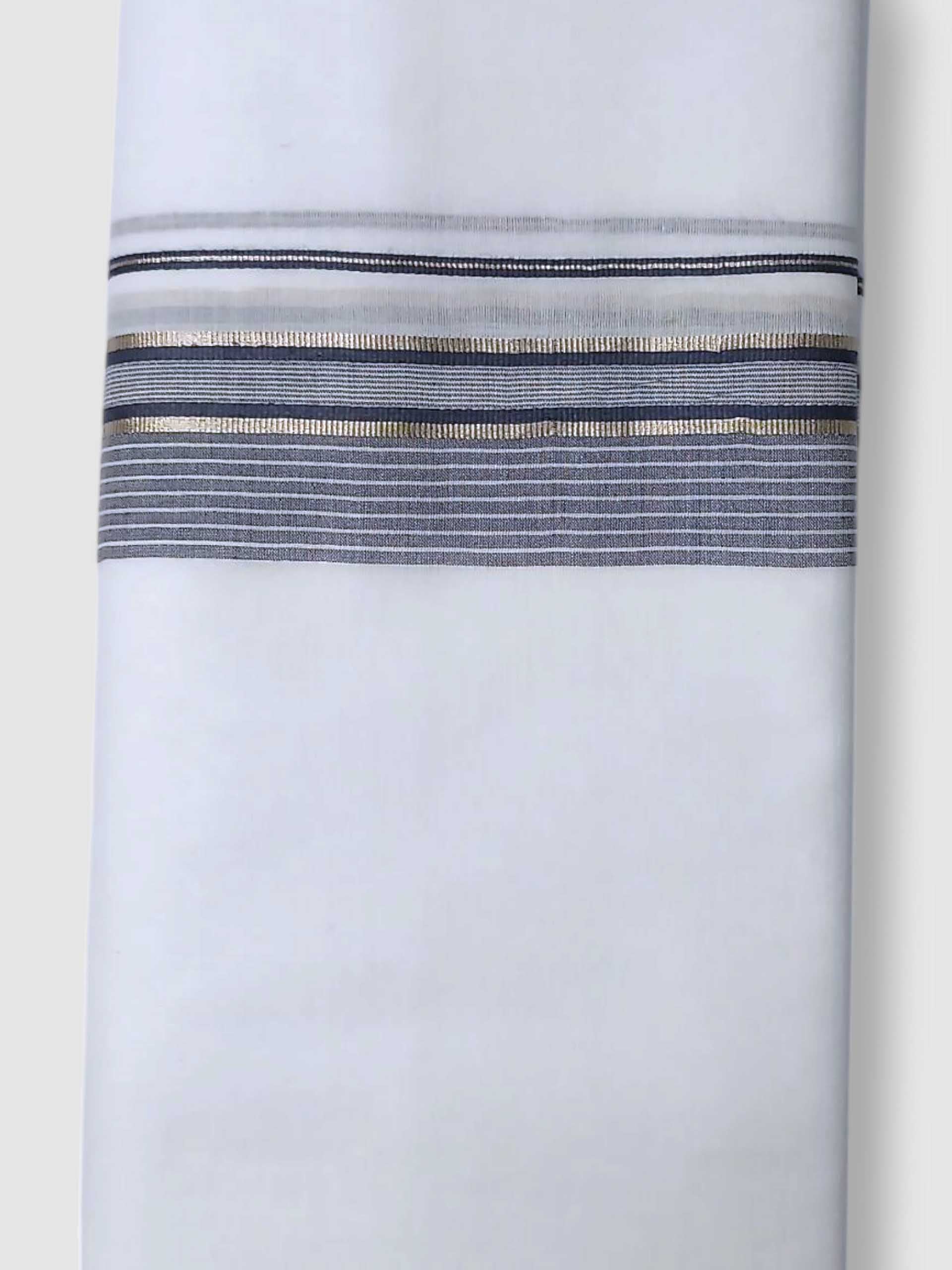 Pure White Cotton Men's Double Dhoti