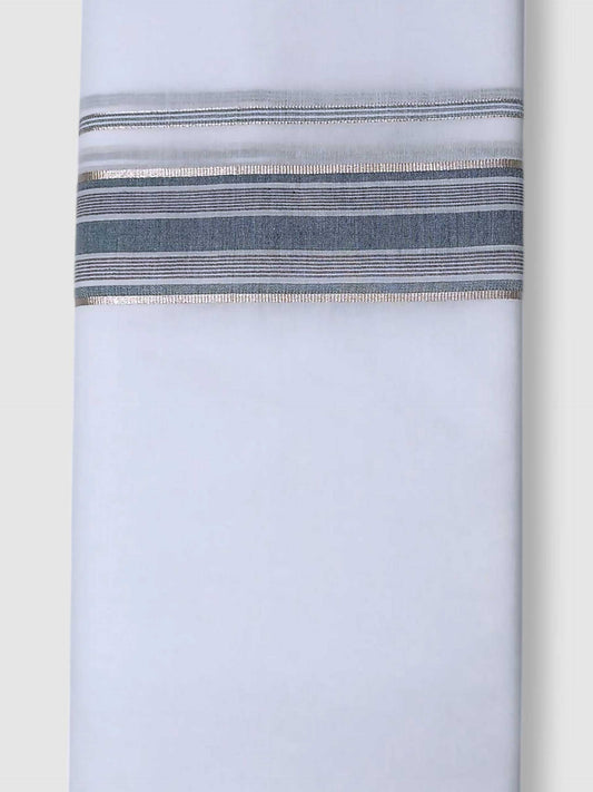 Pure White Cotton Men's Double Dhoti