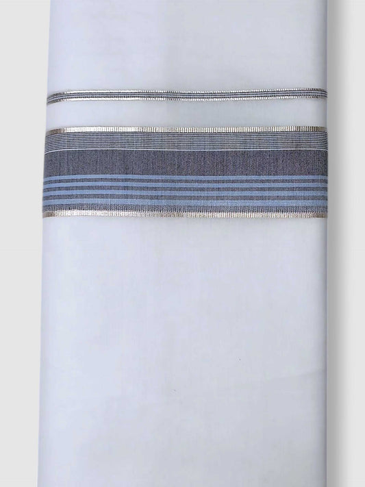 Pure White Cotton Men's Double Dhoti