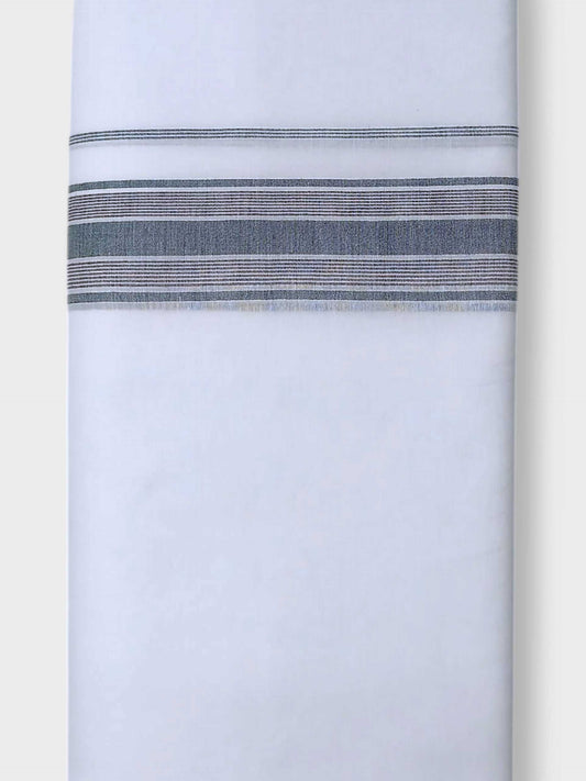 Pure White Cotton Men's Double Dhoti