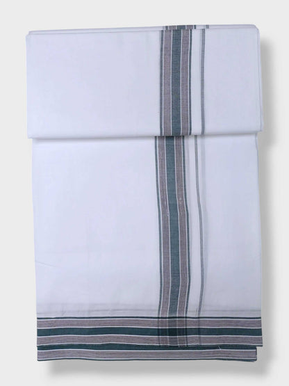 Pure White Cotton Men's Double Dhoti