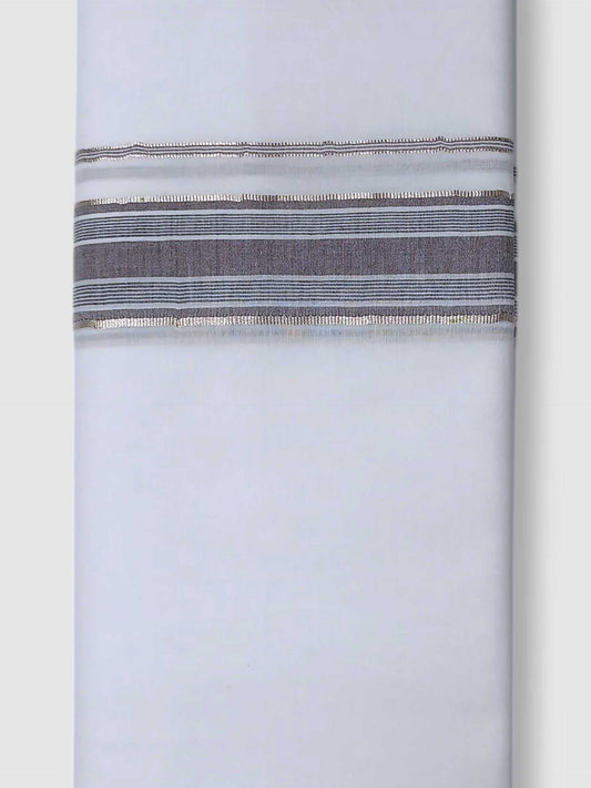 Pure White Cotton Men's Double Dhoti