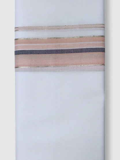 Pure White Cotton Men's Double Dhoti