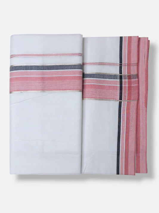 Pure White Cotton Men's Double Dhoti