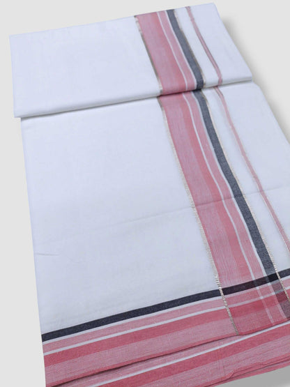 Pure White Cotton Men's Double Dhoti
