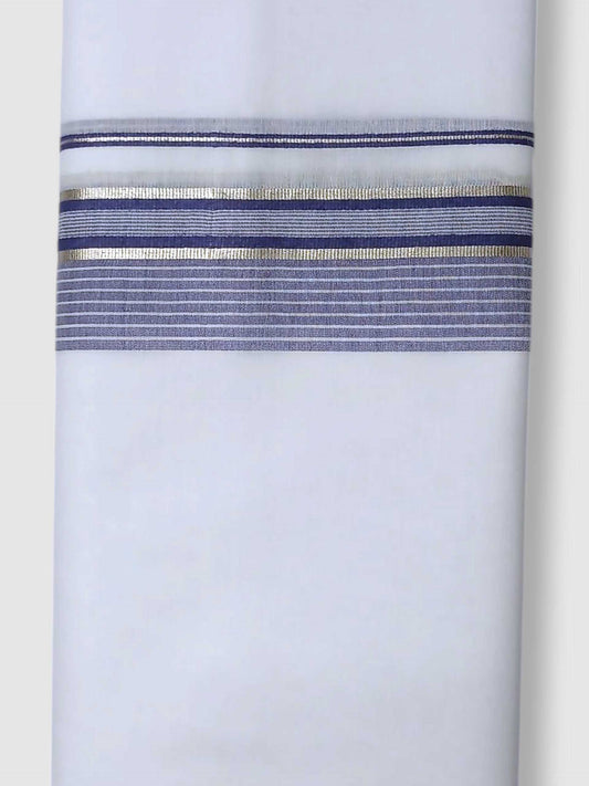 Pure White Cotton Men's Double Dhoti