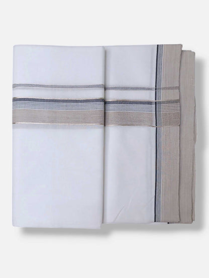 Pure White Cotton Men's Double Dhoti