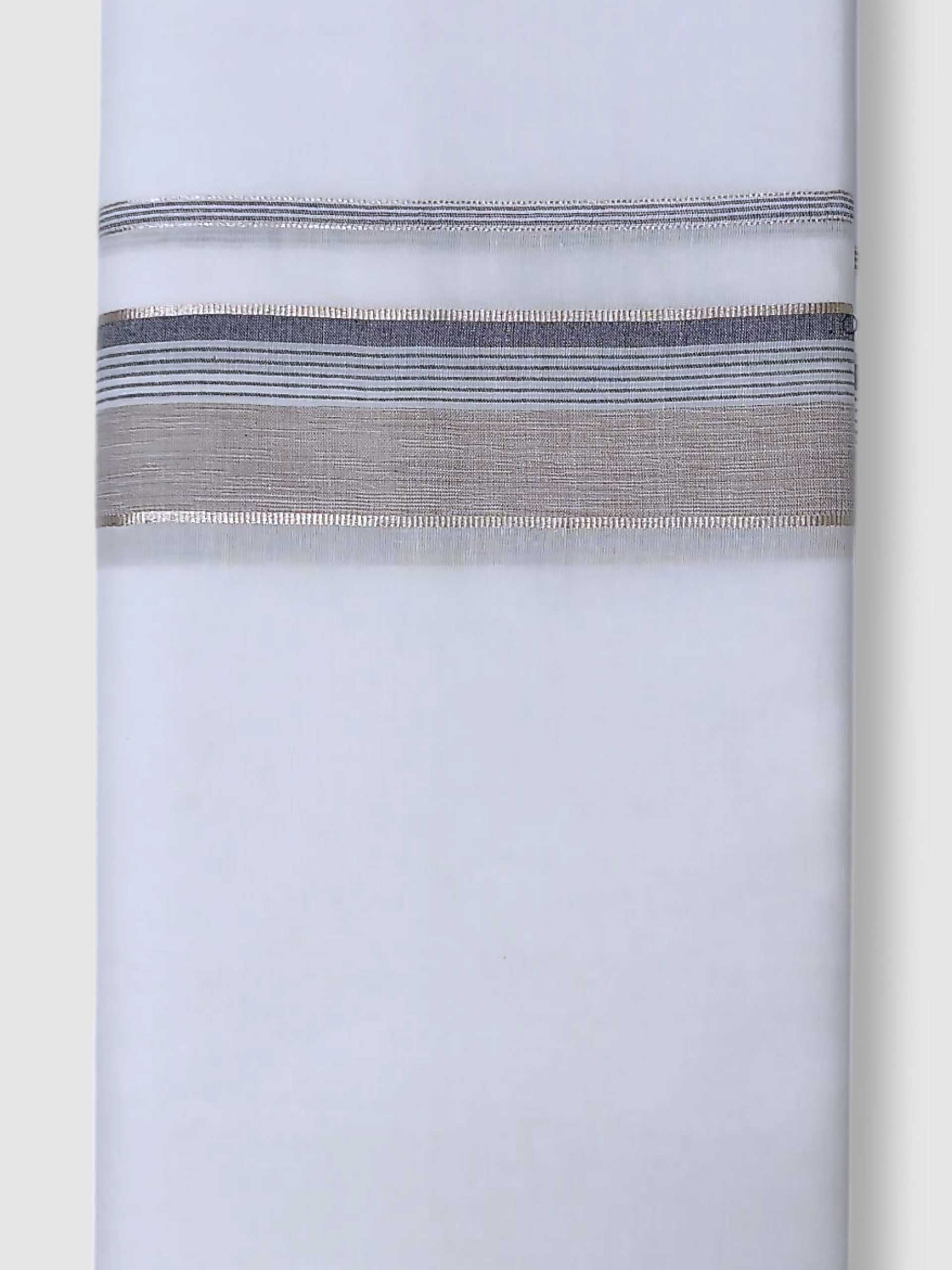 Pure White Cotton Men's Double Dhoti