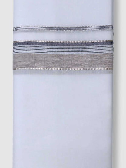 Pure White Cotton Men's Double Dhoti