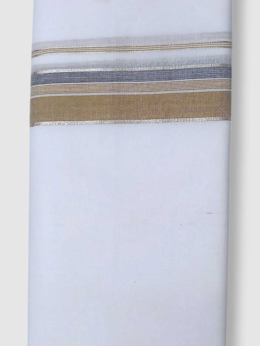 Pure White Cotton Men's Double Dhoti