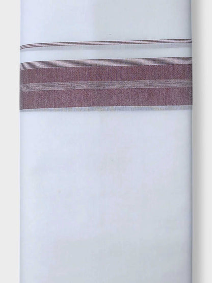 Pure White Cotton Men's Double Dhoti