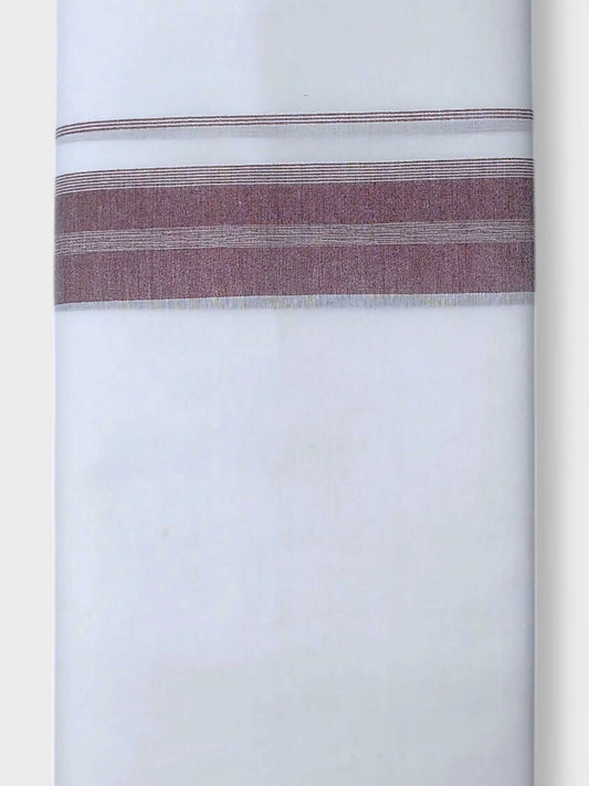 Pure White Cotton Men's Double Dhoti