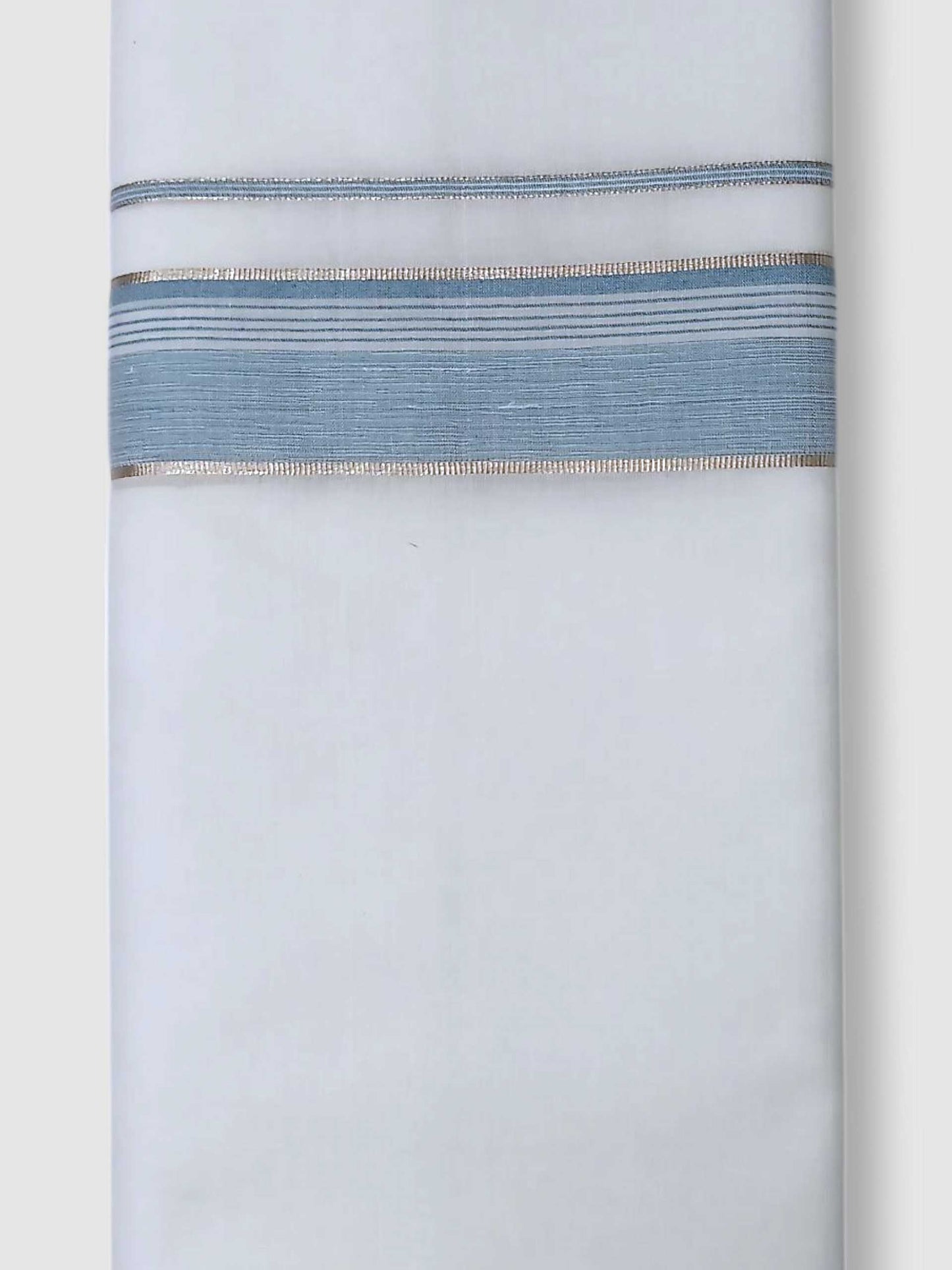 Pure White Cotton Men's Double Dhoti