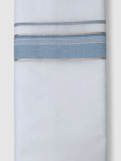 Pure White Cotton Men's Double Dhoti