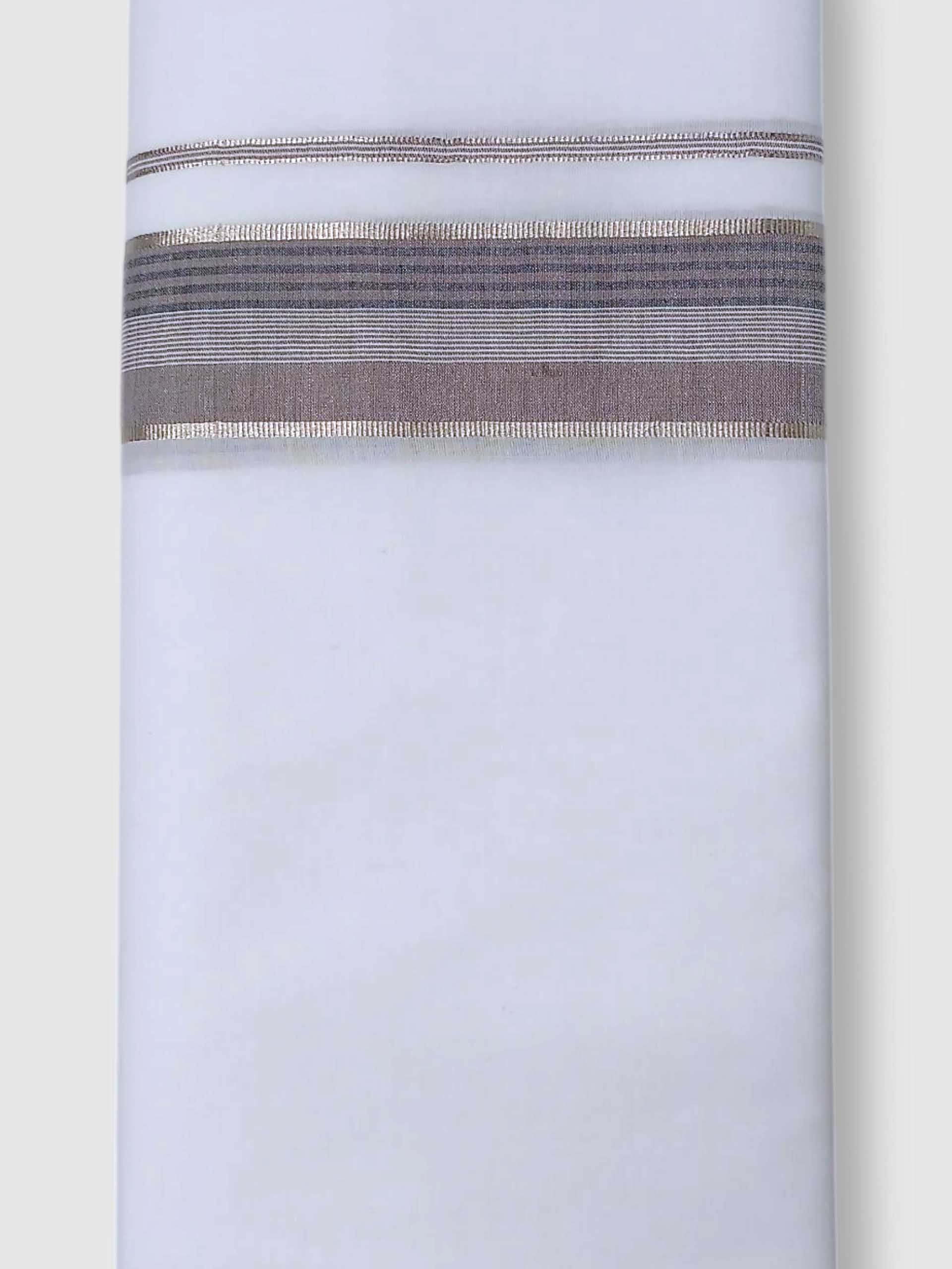 Pure White Cotton Men's Double Dhoti