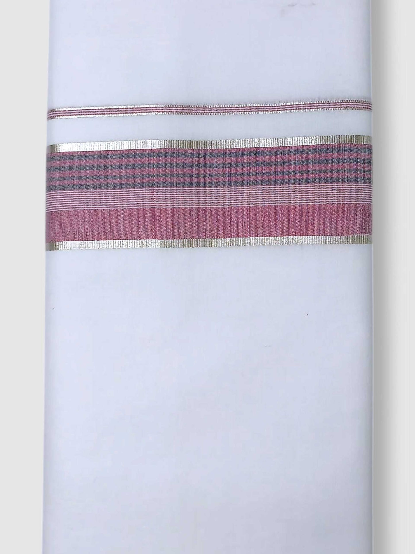 Pure White Cotton Men's Double Dhoti