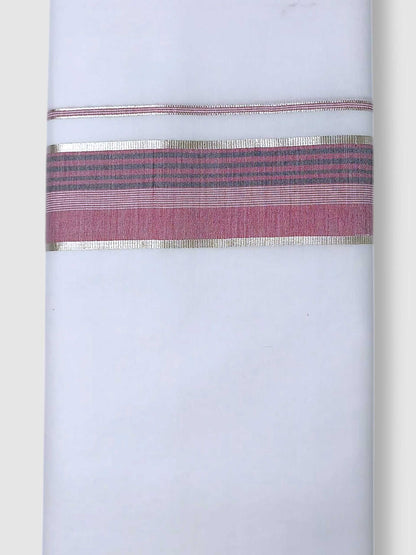Pure White Cotton Men's Double Dhoti