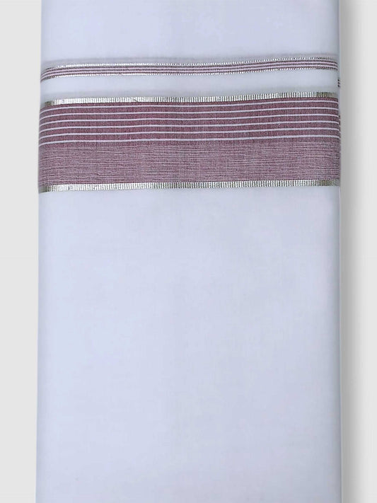 Pure White Cotton Men's Double Dhoti