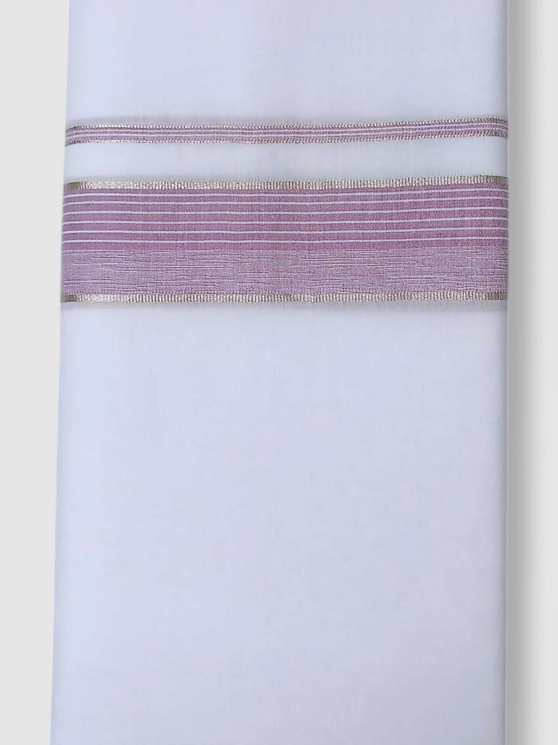Pure White Cotton Men's Double Dhoti