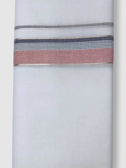 Pure White Cotton Men's Double Dhoti