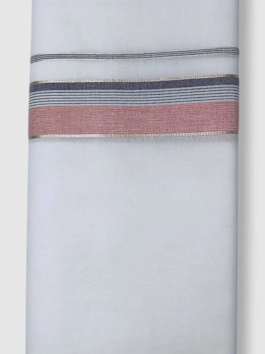 Pure White Cotton Men's Double Dhoti