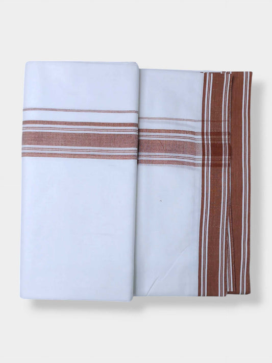 Pure White Cotton Men's Double Dhoti