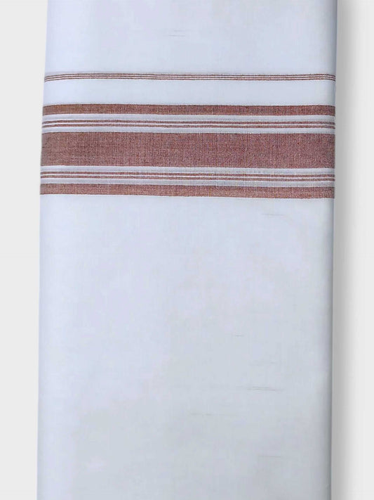 Pure White Cotton Men's Double Dhoti