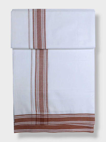 Pure White Cotton Men's Double Dhoti