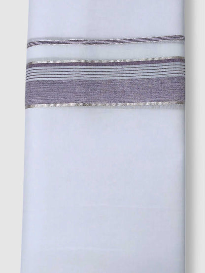 Pure White Cotton Men's Double Dhoti