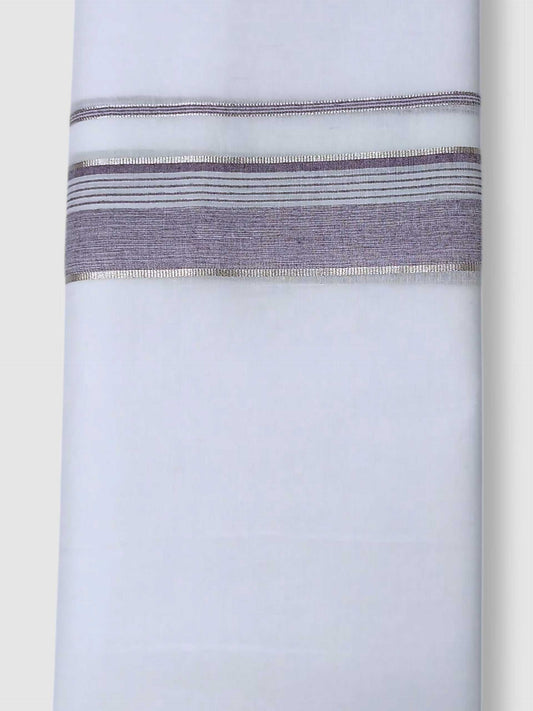 Pure White Cotton Men's Double Dhoti
