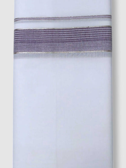 Pure White Cotton Men's Double Dhoti