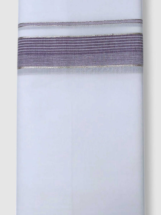 Pure White Cotton Men's Double Dhoti