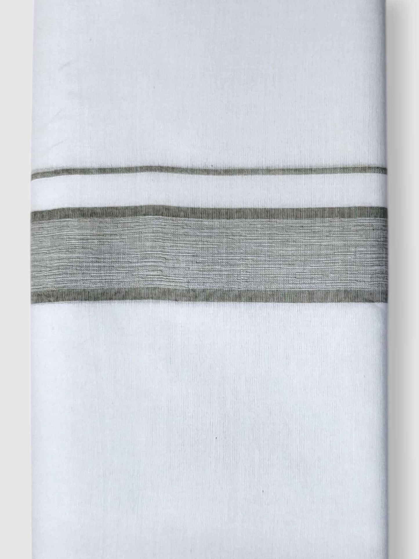 Pure White Cotton Men's Double Dhoti