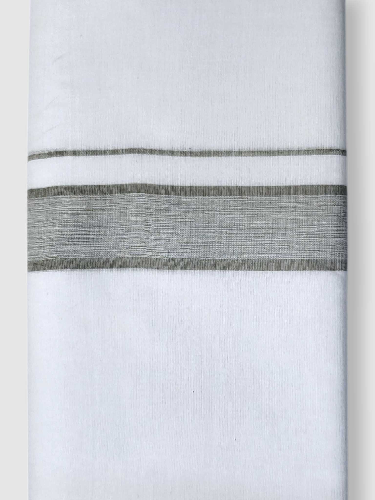 Pure White Cotton Men's Double Dhoti